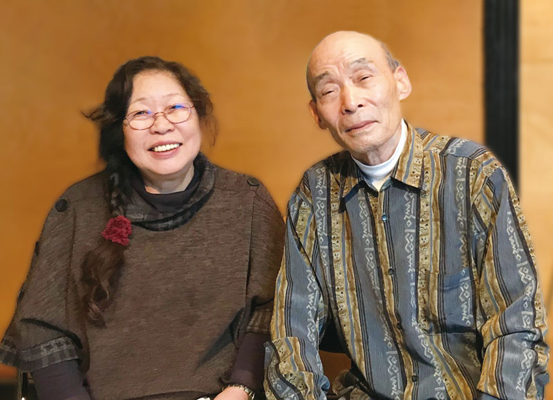 石川一雄さん（右）とつれあいの早智子さんの写真